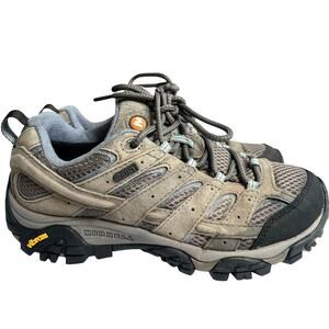 Merrell Women’s Moab 2 Waterproof Hiking Shoes Vibram Gray Size 7W